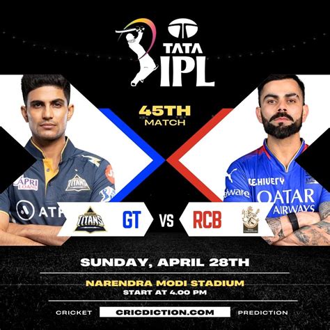 Gujarat Titans vs Royal Challengers Bengaluru, 45th Match.